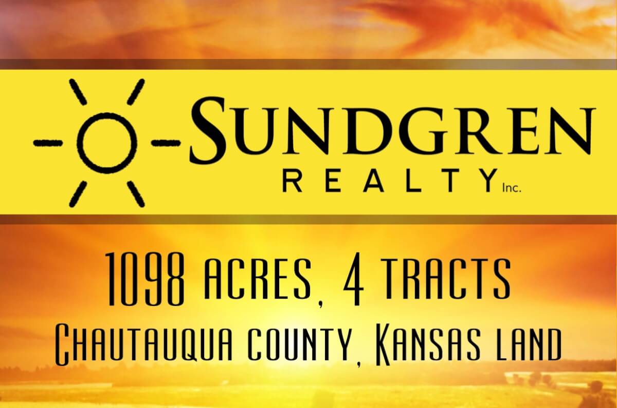 1098 Acres Chautauqua County, Kansas 4 Tracts Middle Caney Creek